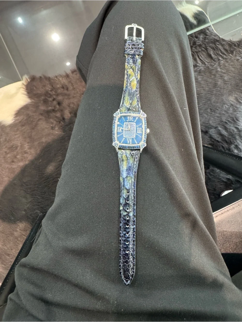 New Judith Ripka Stainless Steel Monaco Blue MOP tone Watch